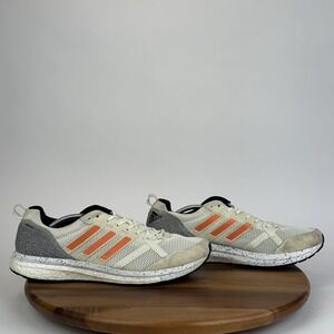 Mens Adidas Adizero Tempo 9 Hi-Res Orange Ivory Running Sneakers Shoes Size 13 D